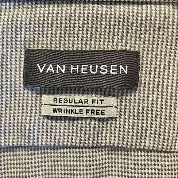 Men’s Van Heusen, Dusky Blue & White, Long-Sleeve, Button-Drown. Large. - Picture 3 of 4